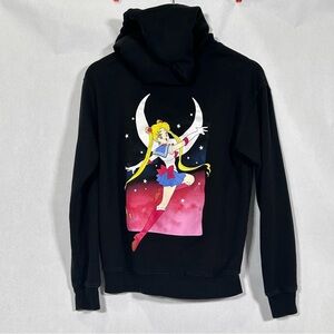 Sailor Moon Love & Justice Black Graphic Hoodie